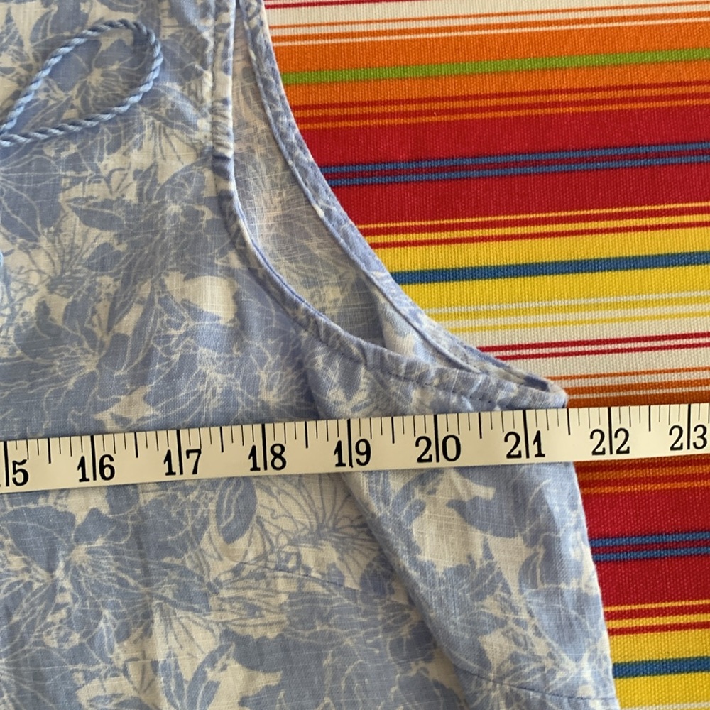 Ellen Tracy Linen Sleeveless Top Sz L - Picture 9 of 12
